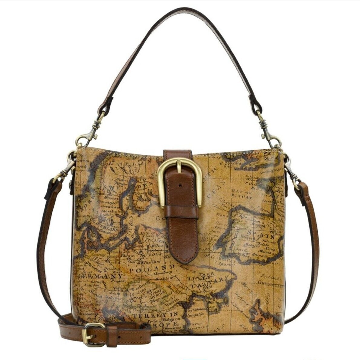Patricia Nash Irving Leather Satchel with Crossbody Strap CHOOSE COLOR from menu