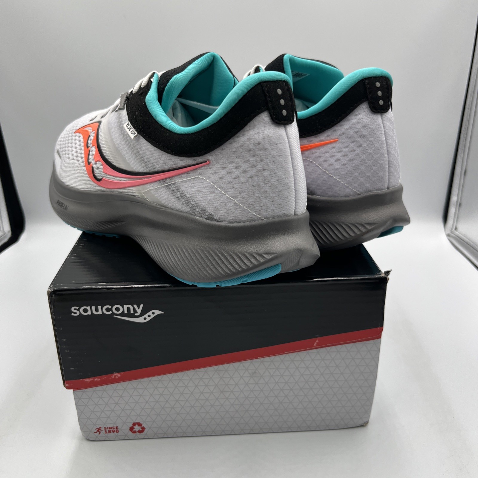 Size 11.5 – Saucony Ride 16 White Pink Gravel