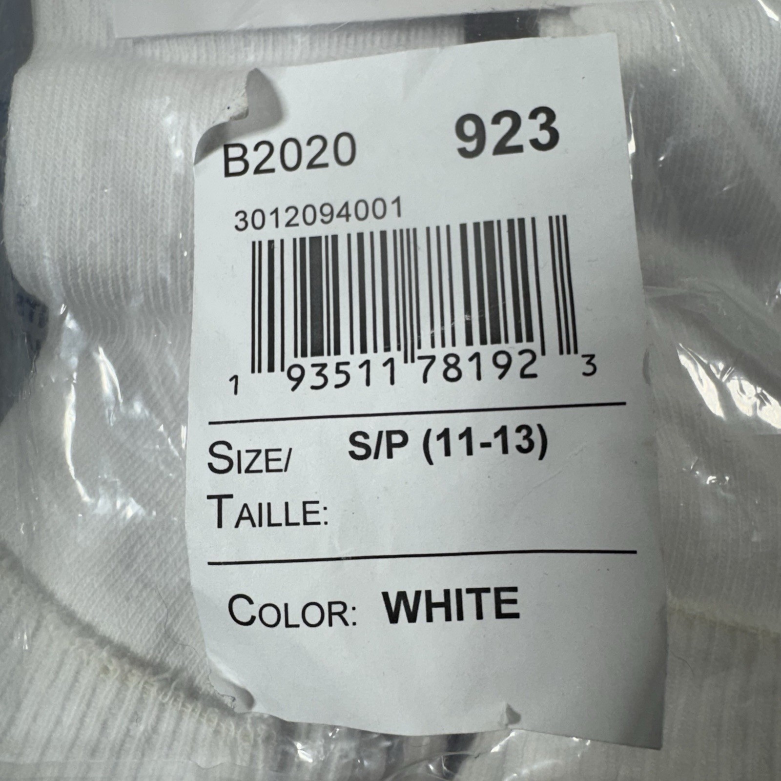 Childrens Place Girls Turn Cuff Socks 6 Pack White Size S 11-13 New NWT