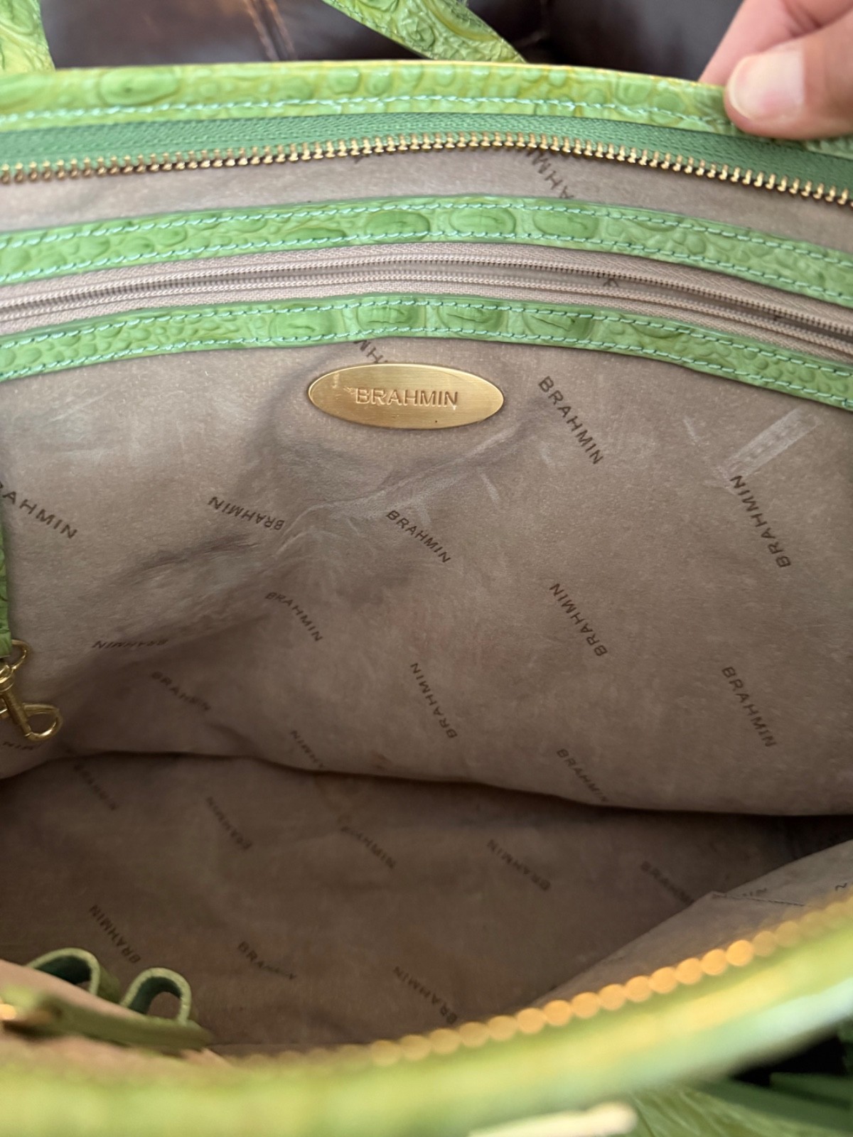 Brahmin Medium Asher Tote in Postacchio Croc Embossed Leather Shoulder Bag