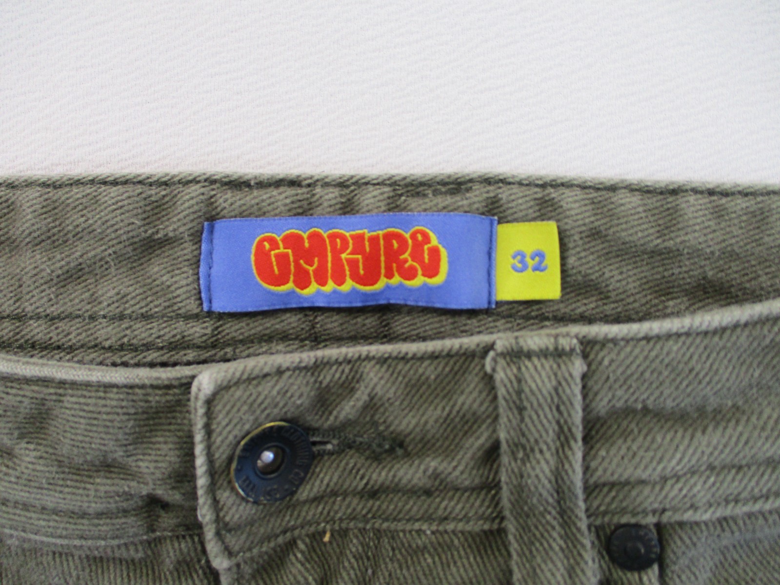 Empyre Baggy Jeans Men’s Size 32 Green Relaxed Fit Denim Y2K 32×30