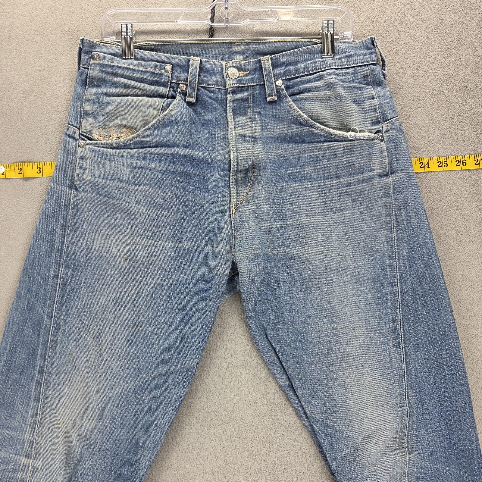 Vintage Levis Engineered Jeans Mens 32×32 Blue Twisted Button Fly Medium Wash