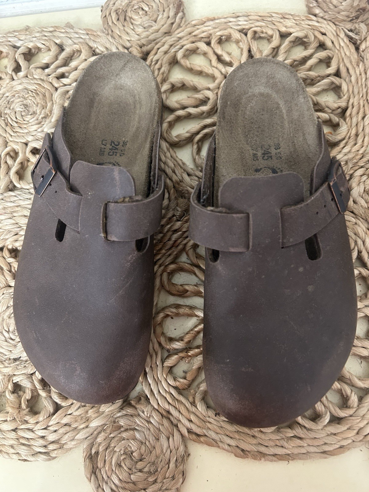 Birkenstock Birkis Boston Style Brown Slip On Clogs Size EU 38 US 7.5