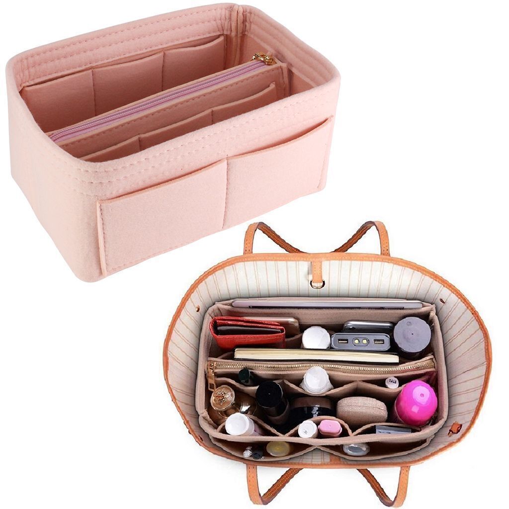 Felt Purse Handbag Organizer Insert Multi pocket Storage Tote Shaper Liner Bag