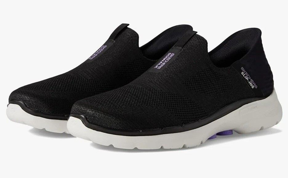 Women’s Skechers Slip-ins Go Walk 6-Fabulous View – Size 8.5 Medium, Black