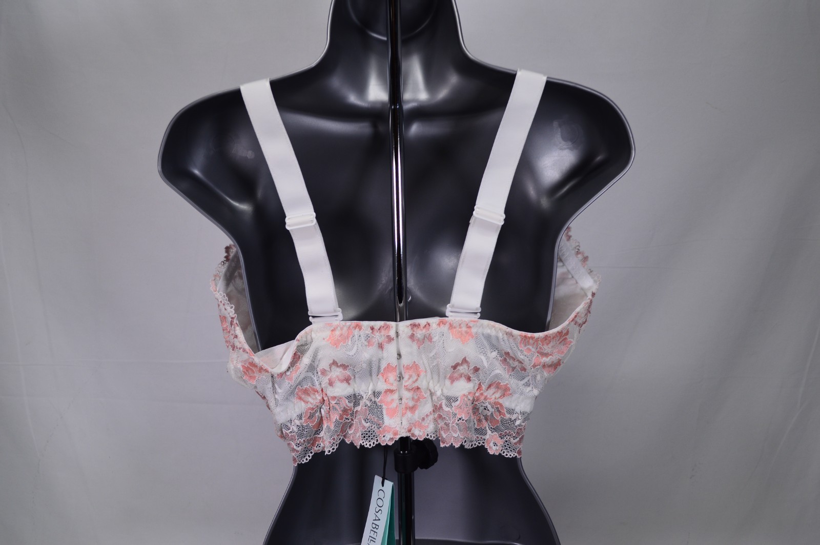 Cosabella Savona Ultra Curvy Longline Bralette Mandorla Moon M White Pink