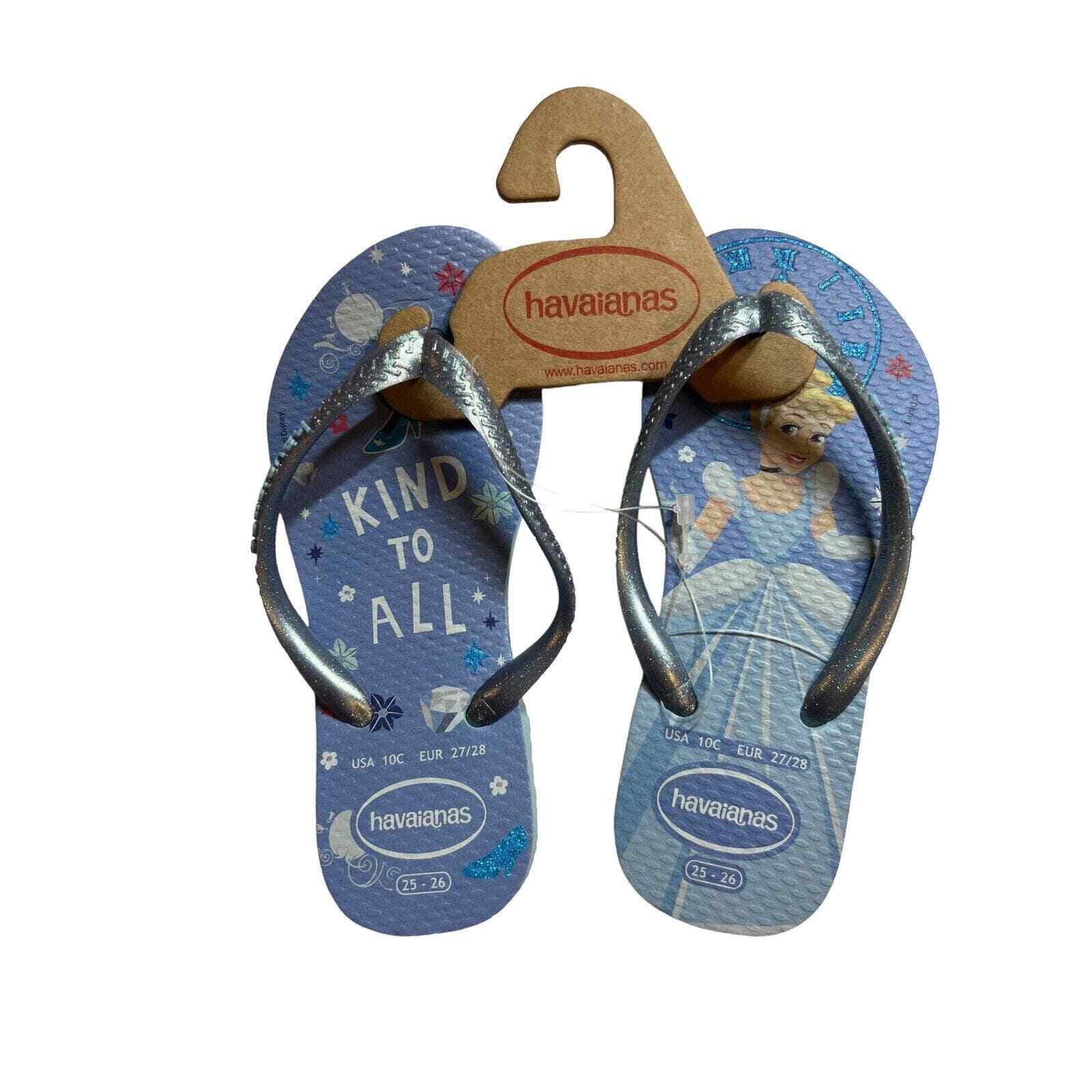 Havaianas Cinderella Slim Flip Flop New Size 10 Girls