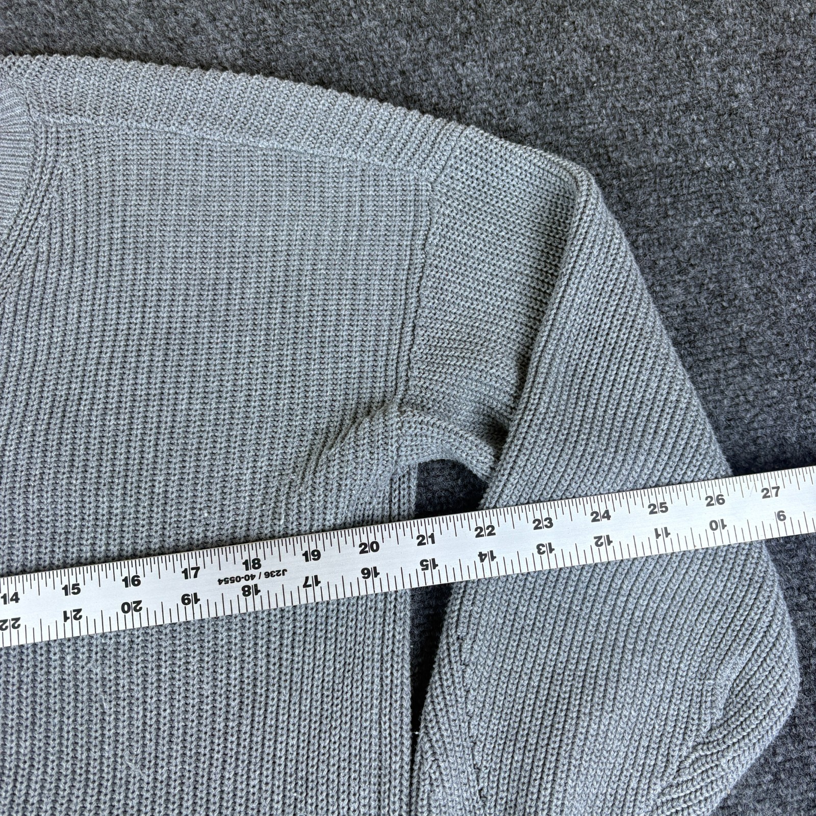 78&Sunny Wrap Sweater Womens Large Gray Chunky Knit V Neck School Walking Winter