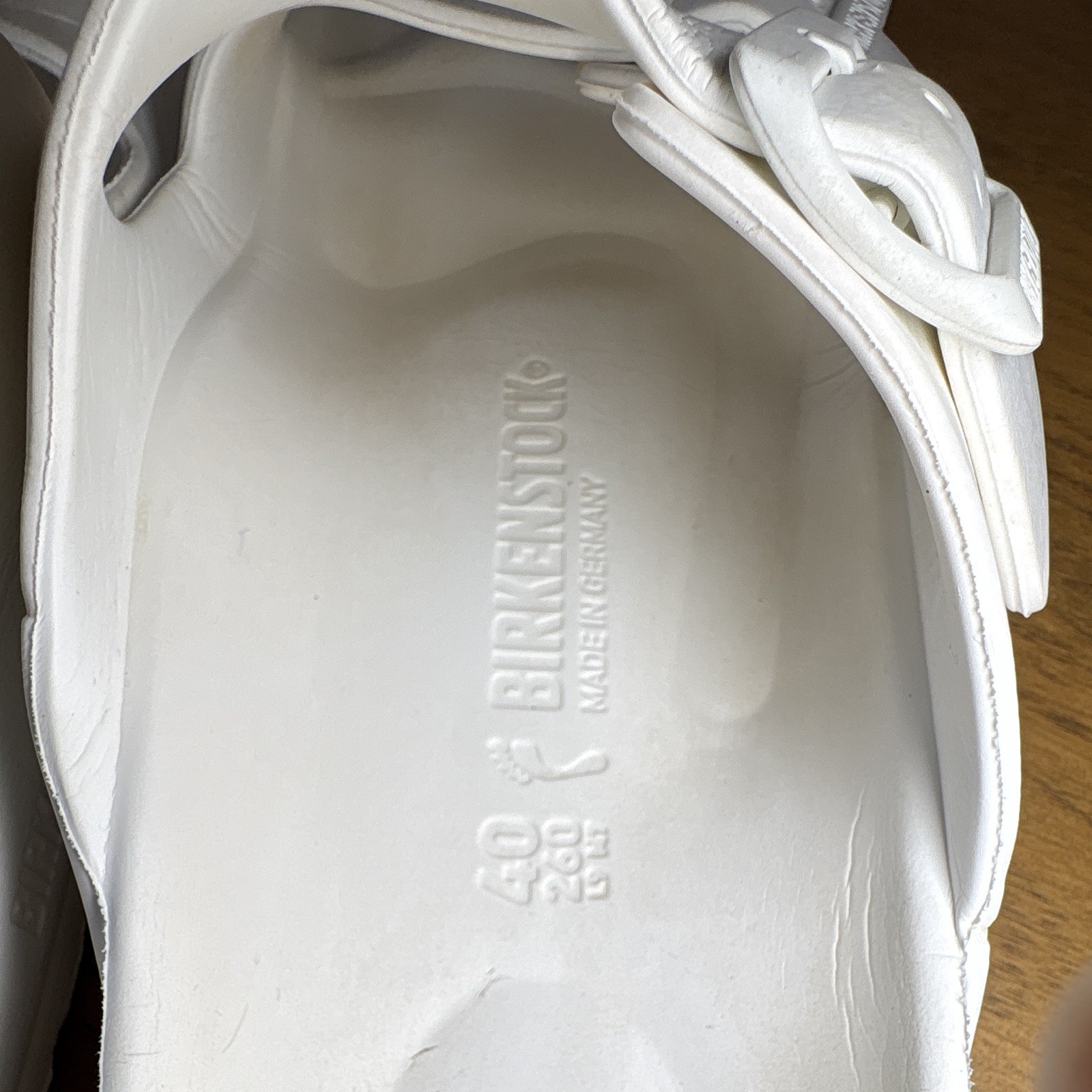 Birkenstock Arizona White Two Strap Buckle Slide US W9 M7 EU 40