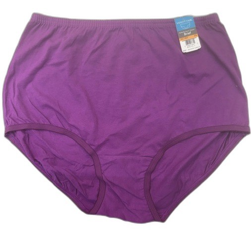 5 Pack Vanity Fair Perfectly Yours Cotton Brief Magenta Panty 15320 Sz 7/L