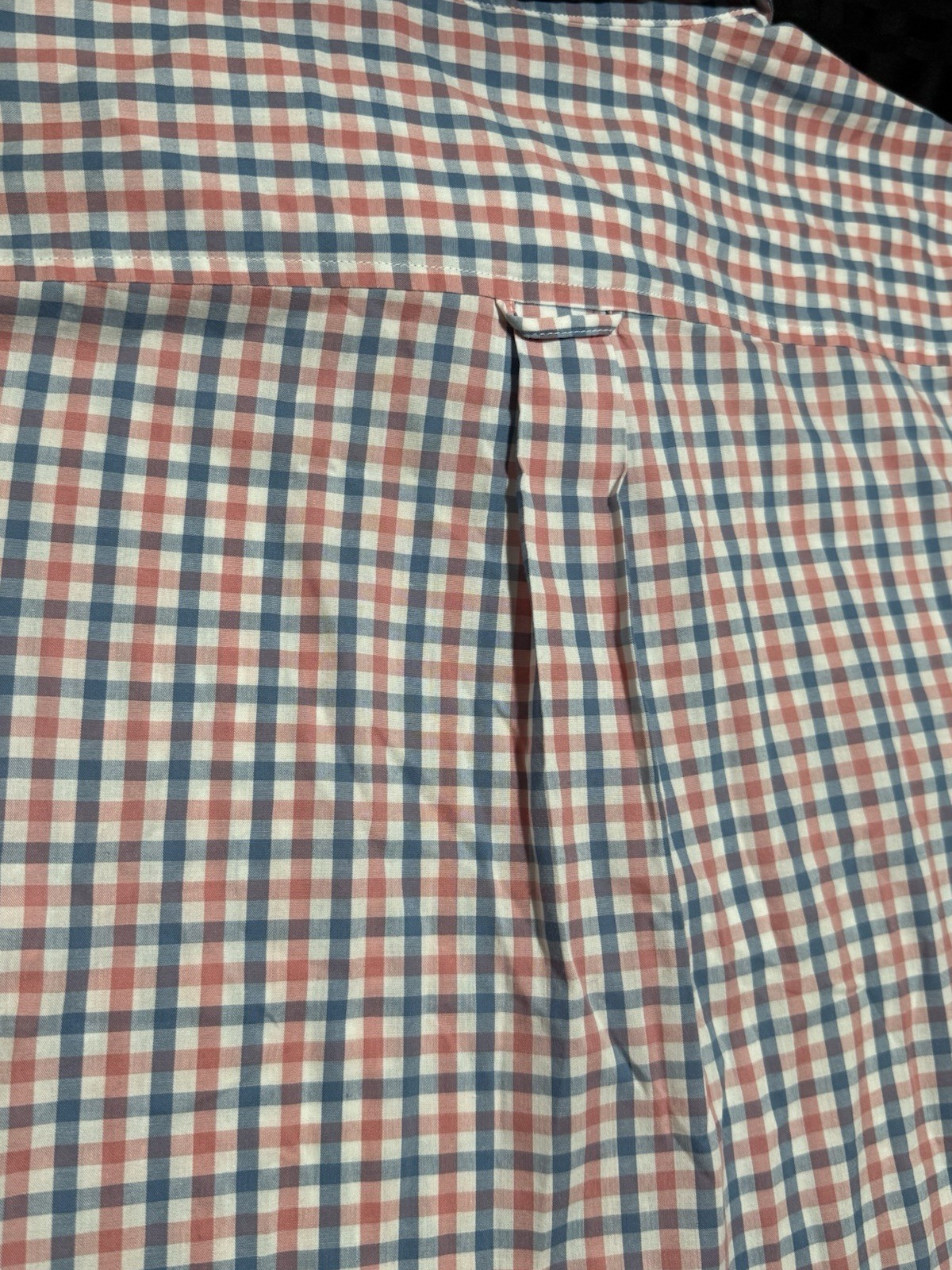 Chaps Easy Care Blue/Red/White Check Short Sleeve Button-Down Shirt Men’s XL