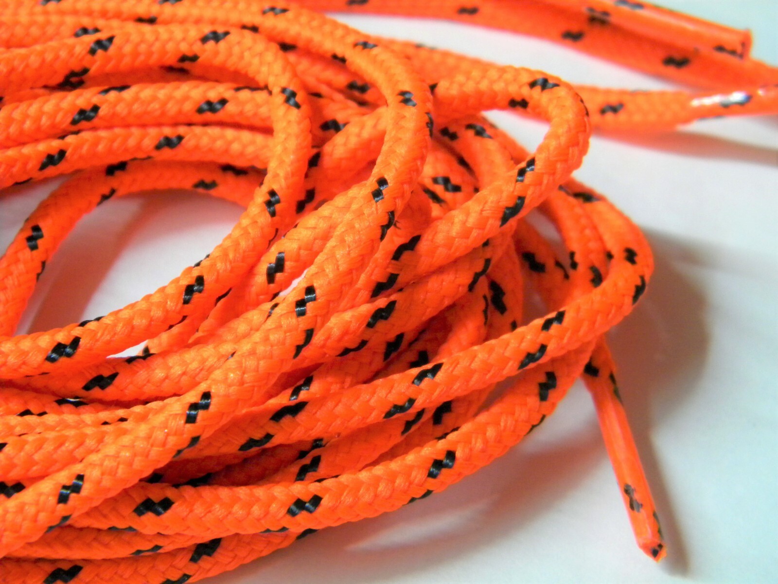 2 pair pack- Orange w/ Black, ProTOUGH(tm) Slim Kevlar Reinforced, Boot Laces