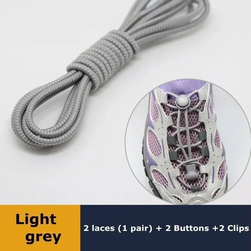 No Tie Elastic Lock Shoe Laces Rope Running Jogging Sneakers Trainer Shoelaces