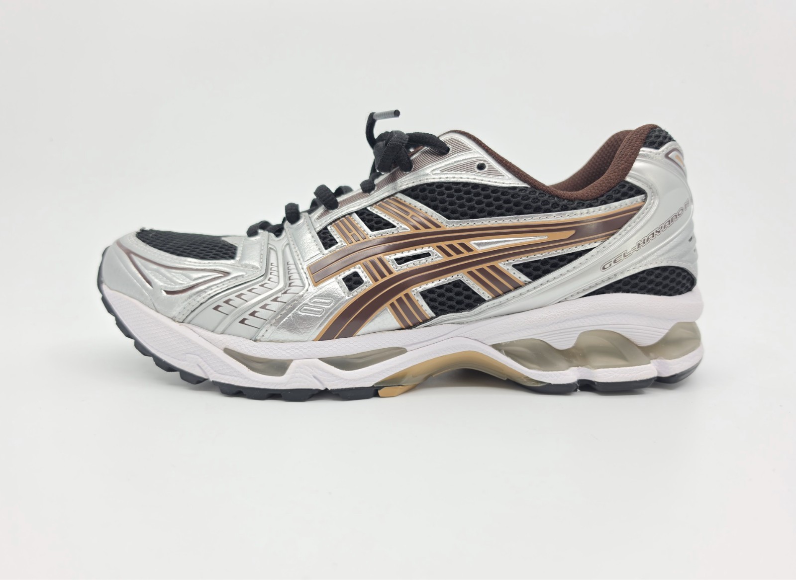 ASICS GEL-Kayano 14 Black Coffee Silver 1201A019 Mens 8.5 Womens 10