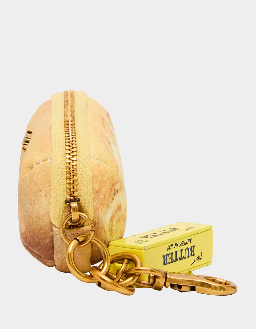 Betsey Johnson Bread Dangle Bag Charm Multi Butter Zipper Pull NWT