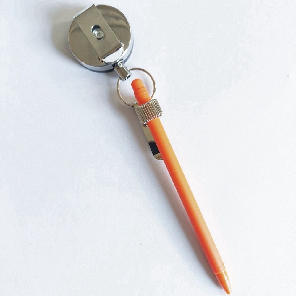 4pcs Retractable Pull Pen Pencil Holder with Belt Clip Key Universal2169