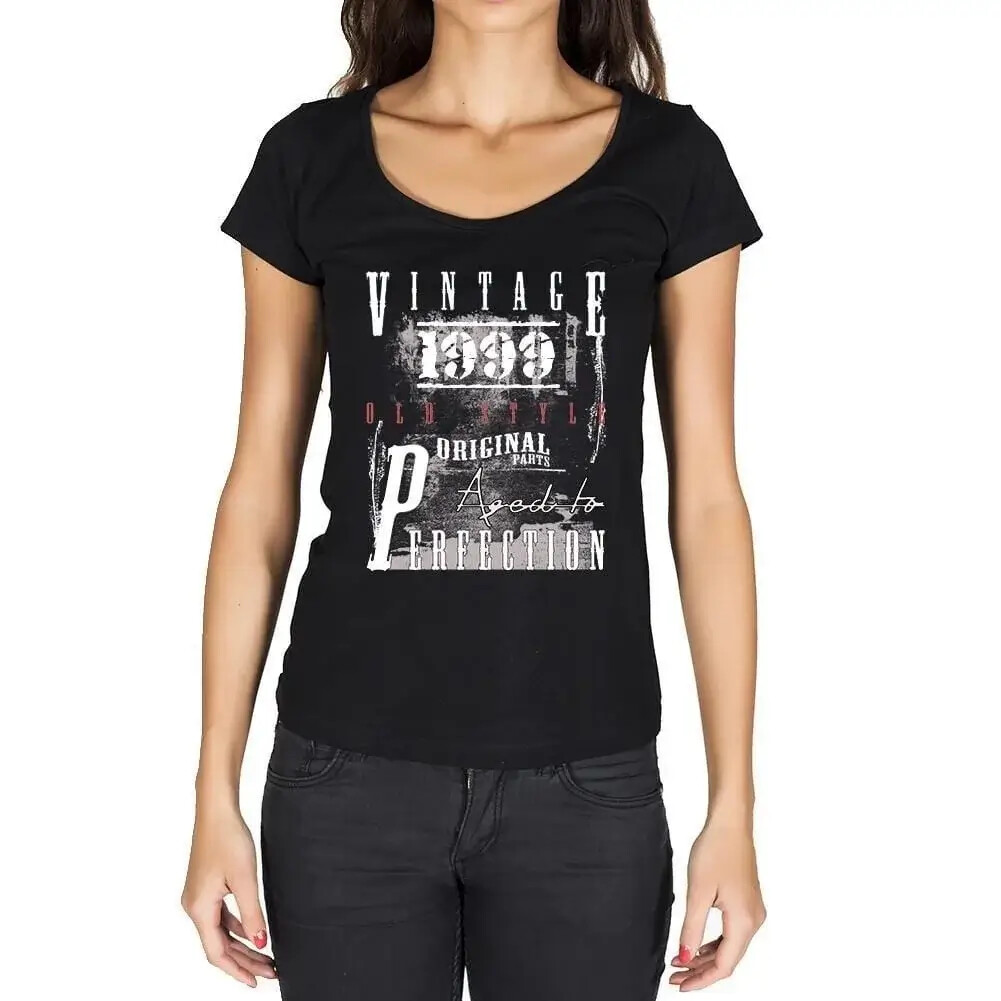 Women’s Graphic T-Shirt Original Parts Aged To Perfection 1999 25th Birthday