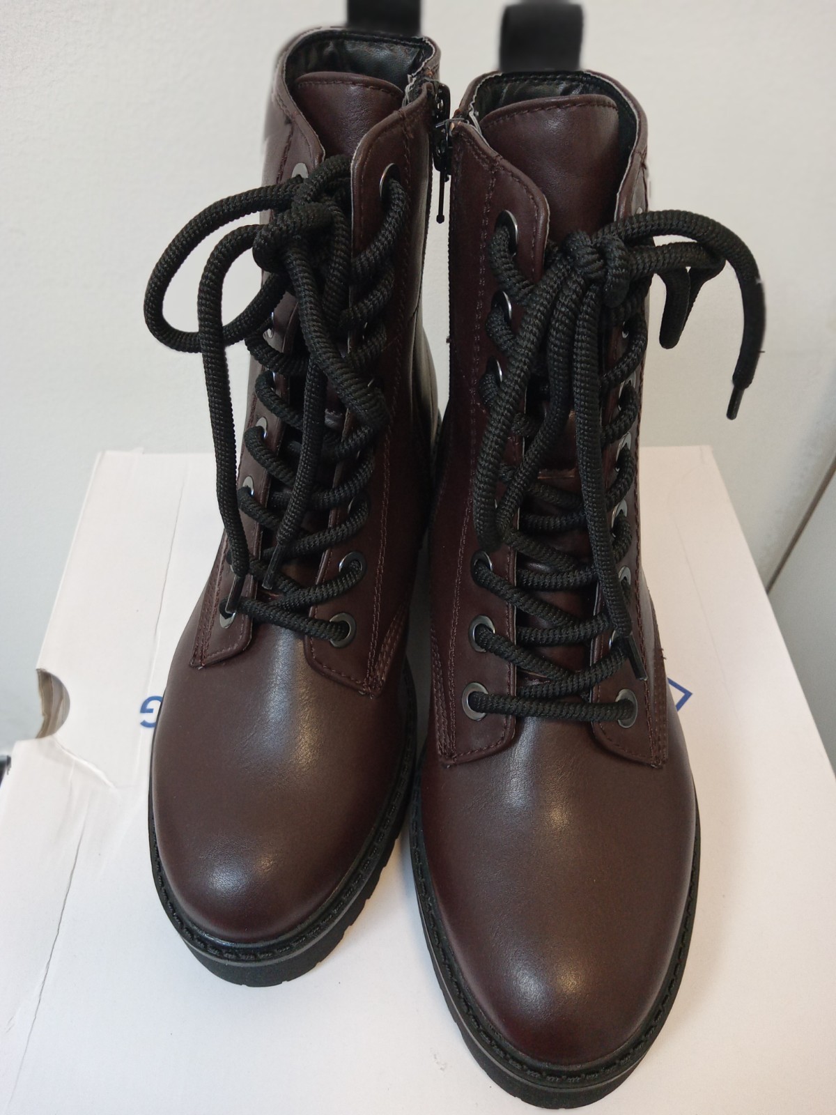 Call It Spring – Plateau Lace Up Combat Boot OXBLOOD / 8.5/ 100% Vegan leather