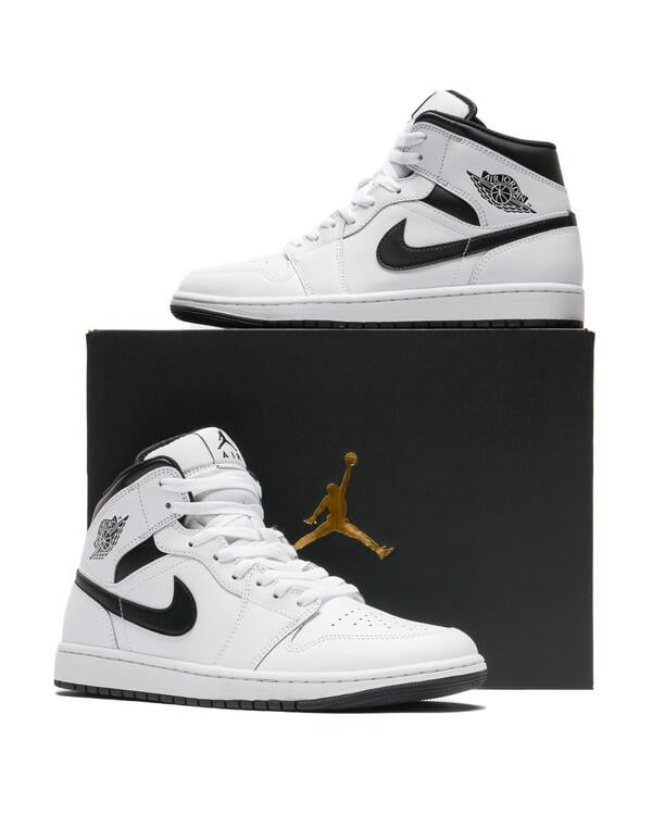 Nike Air Jordan 1 Mid White Black DQ8426-132 Men’s Size NEW