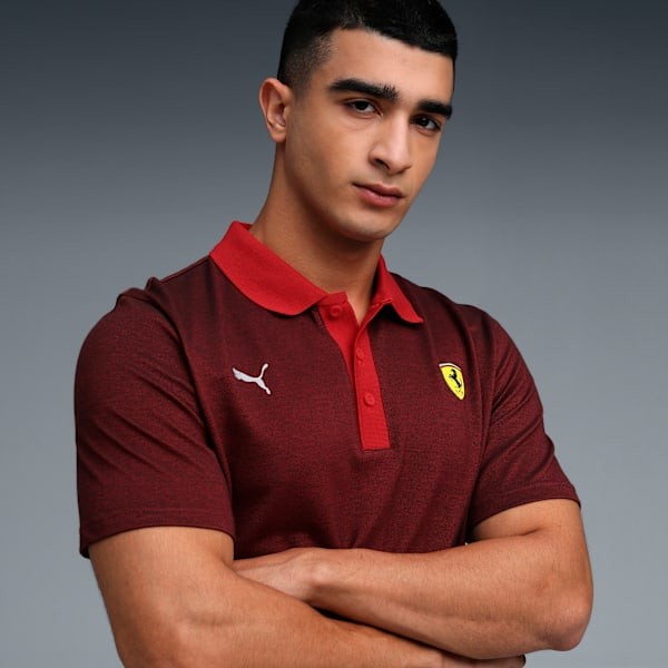 PUMA Scuderia Ferrari Polo Shirt Rosso Corsa Motorsport Regular Fit Mens Polo