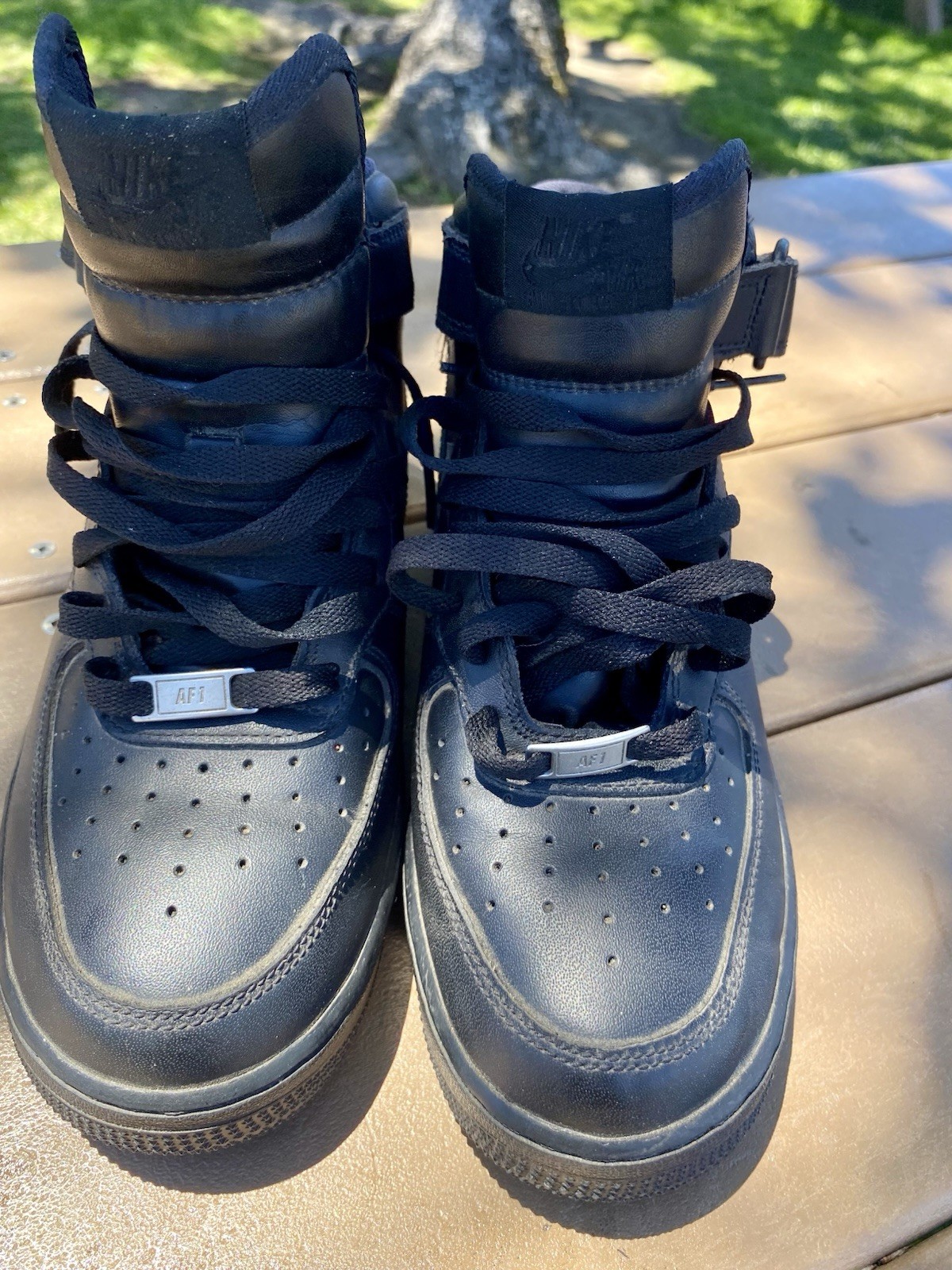 Air Force 1 Triple Black High 2007 Size 9.5 Mens