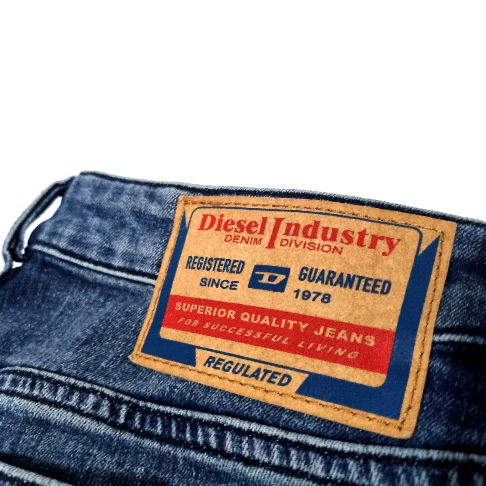 Diesel Men Jeans Sleenker 1979 Blue Denim Mid Rise Slim Leg Size 29 L30