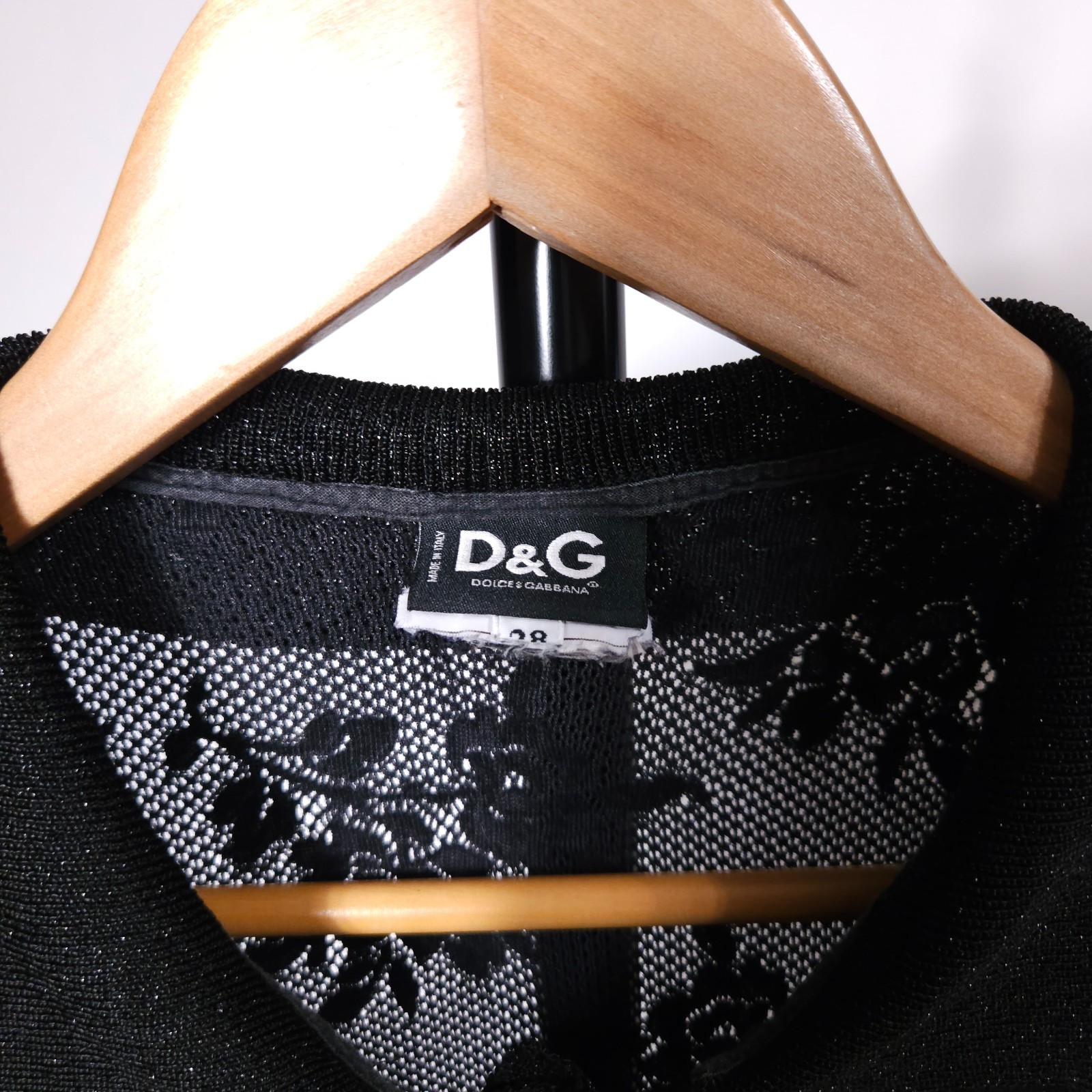 Vintage Dolce & Gabbana Lace Top Polo size 38/XS, Duties Paid (US)