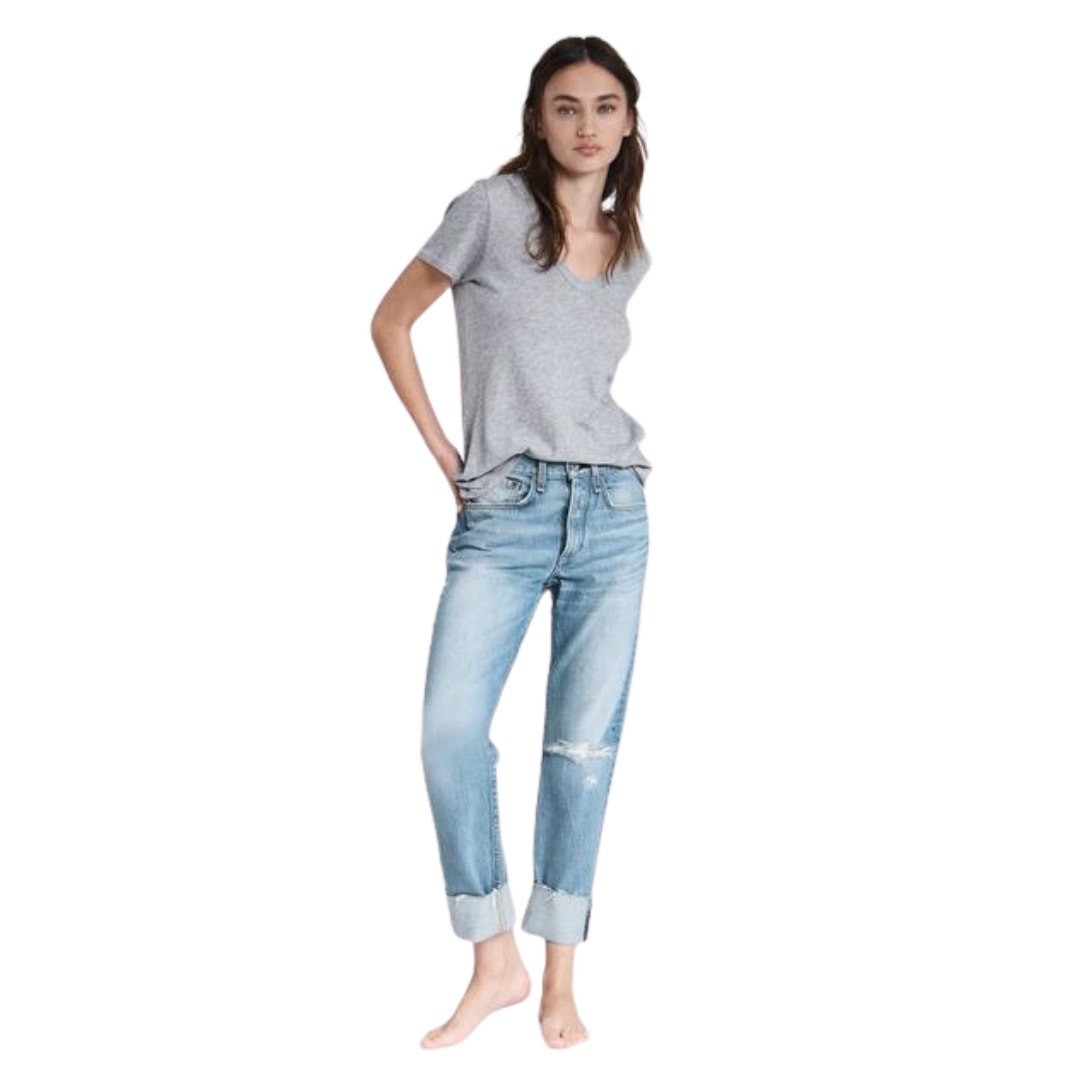 Rag & Bone | Rosa Mid-Rise Boyfriend in Jones | Size 23