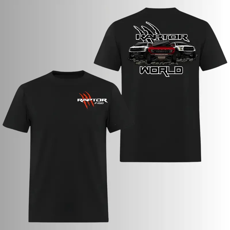 Raptor World Ford F-150 Truck T-Shirt, 2 Sides, 4×4 Off Road Performance Graphic