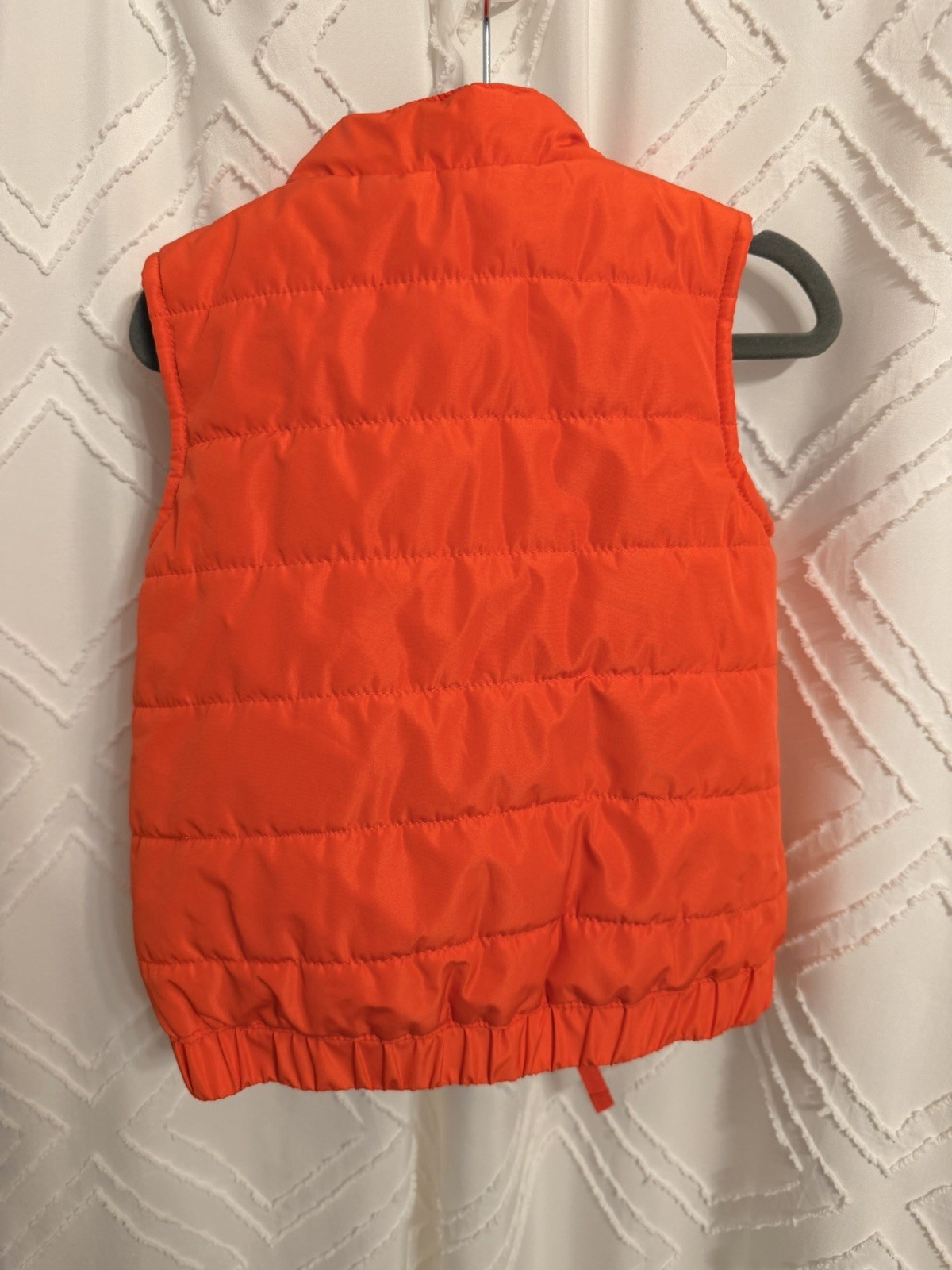 Cat & Jack Unisex Baby Toddler Puffer Vest Full Zip Lined Pockets Orange 18M