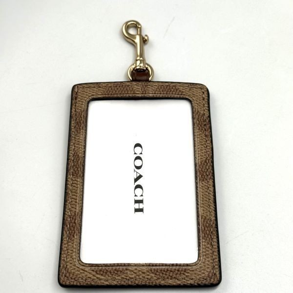 Convenient for commuting schooling unused COACH Signature Lanyard ID Case CZ285