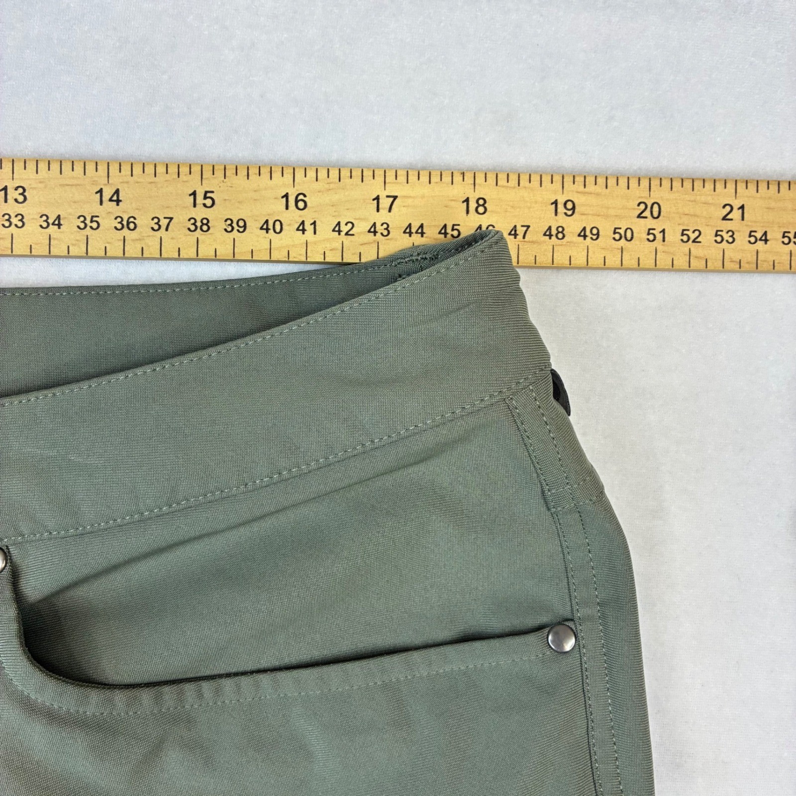 Lululemon ABC Pant Slim Men 36×32 Sage Green Warpstreme 5-Pocket Commuter
