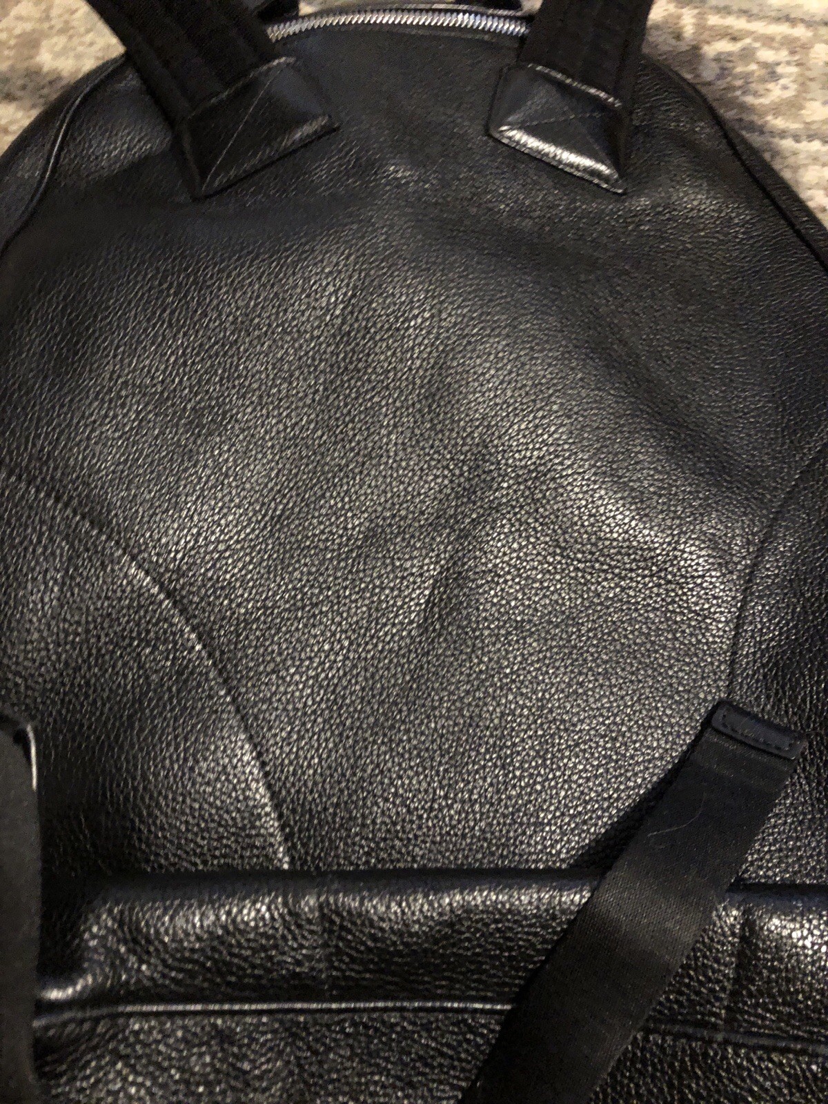 Montblanc Leather Rucksack Backpack app 30x40x17 cm Black Used meisterstruck