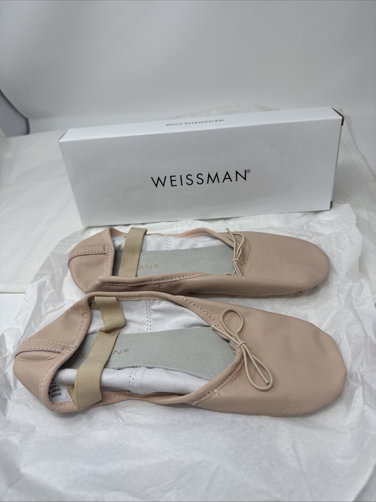 Weissman Ballet Pink Split Sole Leather Ballet Shoes Child, Youth, Adult Sz New