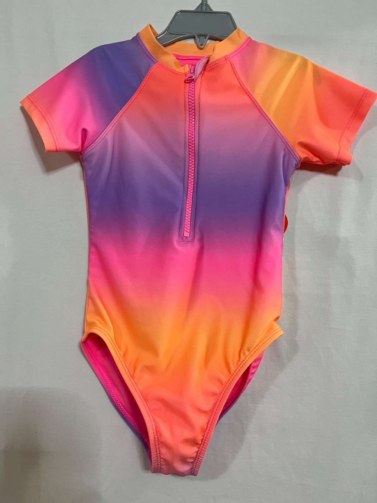 New Wonder Nation Ombre Rash Guard 1pc Girls Short Sleeve UPF 50+ Many Sizes