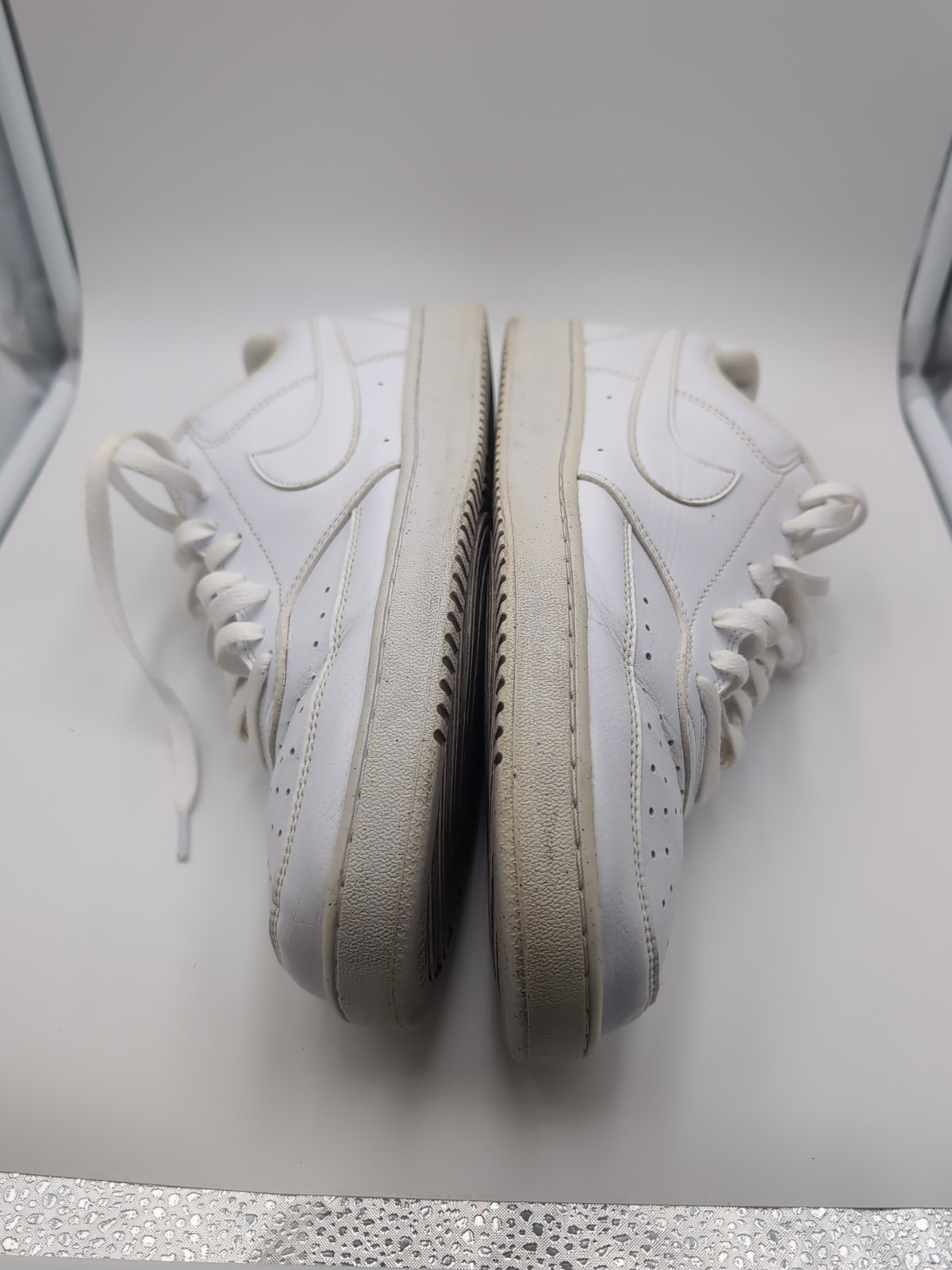 Size 12- Nike Court Vision Next Nature Low Triple White