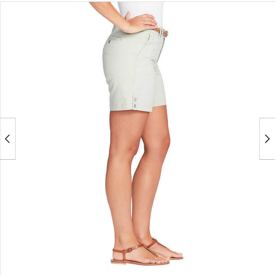 GLORIA VANDERBILT WOMEN’S BELTED VIOLET ULTRA STRETCH SHORTS(DESERT SAGE 20W)NWT