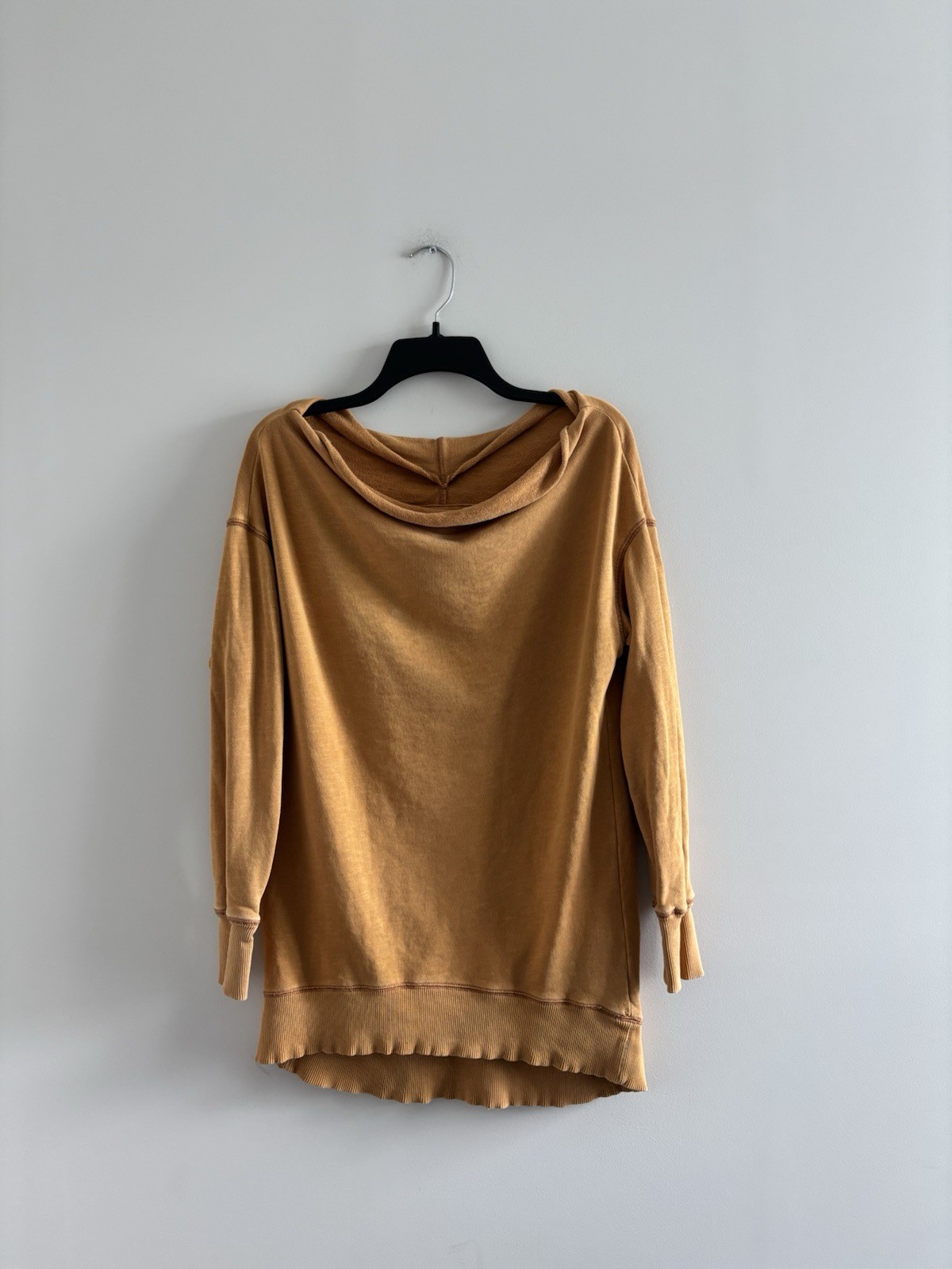 Anthropologie Pilcro Donna Tunic Pullover Top Sweatshirt Rust Orange Cotton SM