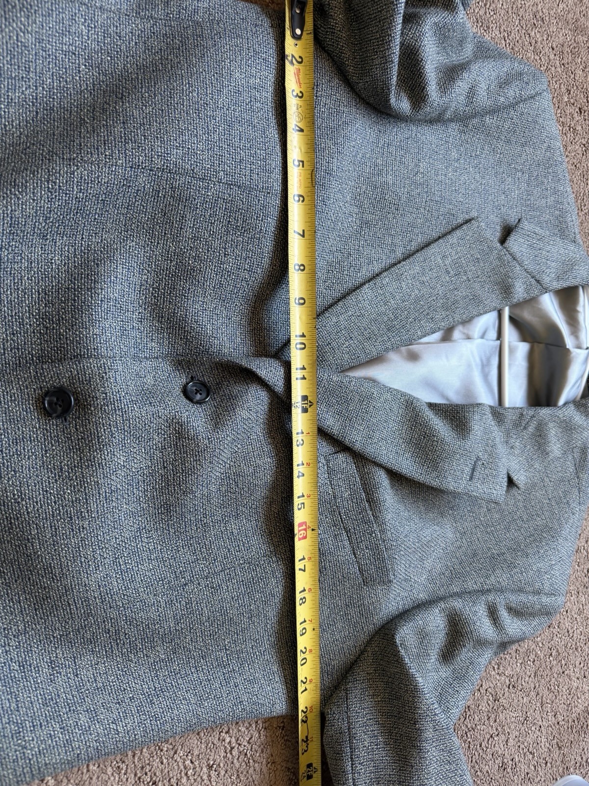 Givenchy Monsieur Blazer 46L Gray Wool Silk Sport Coat 3 Button Made in Italy