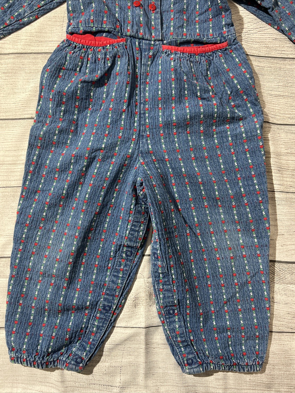 RARE OshKosh B’Gosh Vintage 90s Denim Jumper Romper Size 4T Girl’s Jumpsuit