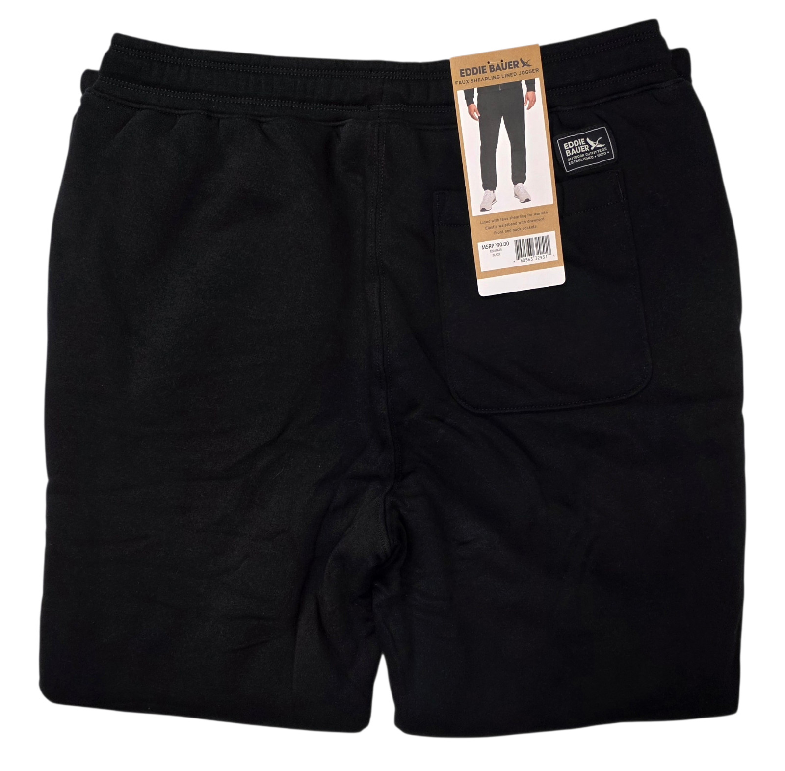 Eddie Bauer #11970 NEW Men’s Faux Shearling Lined Jogger Pants MSRP $90