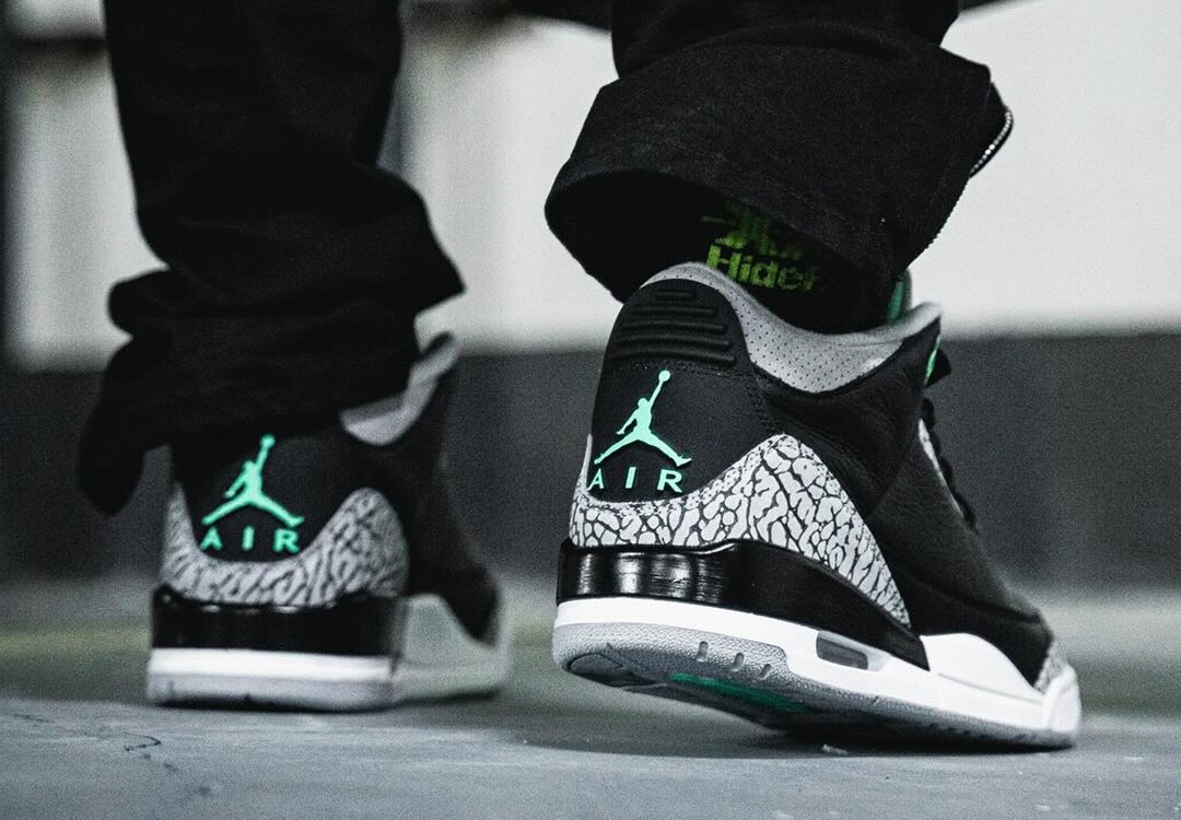 Nike Air Jordan III 3 Retro Green Glow Black Grey CT8532-031 Men’s