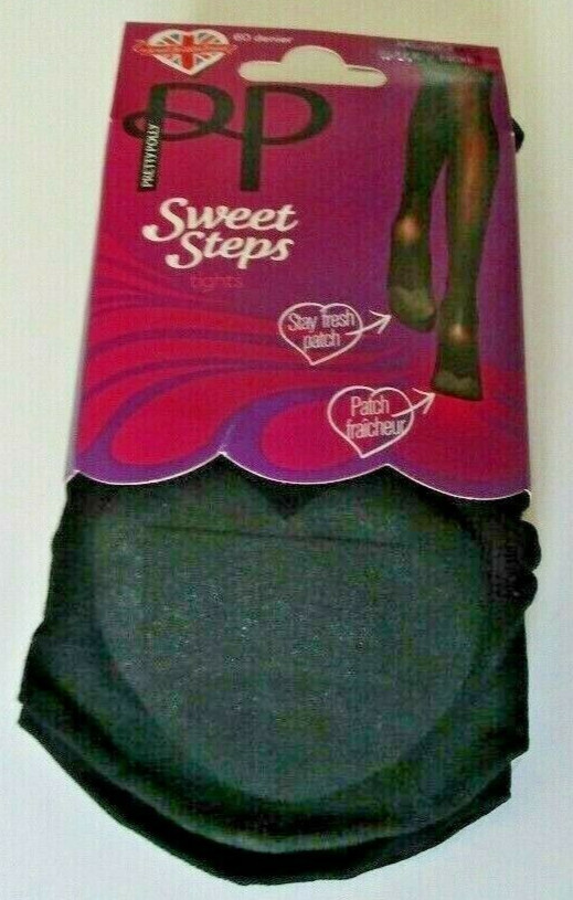 Pretty Polly Sweet Steps 60 Denier Black tights Size M/L Style PNAPT2