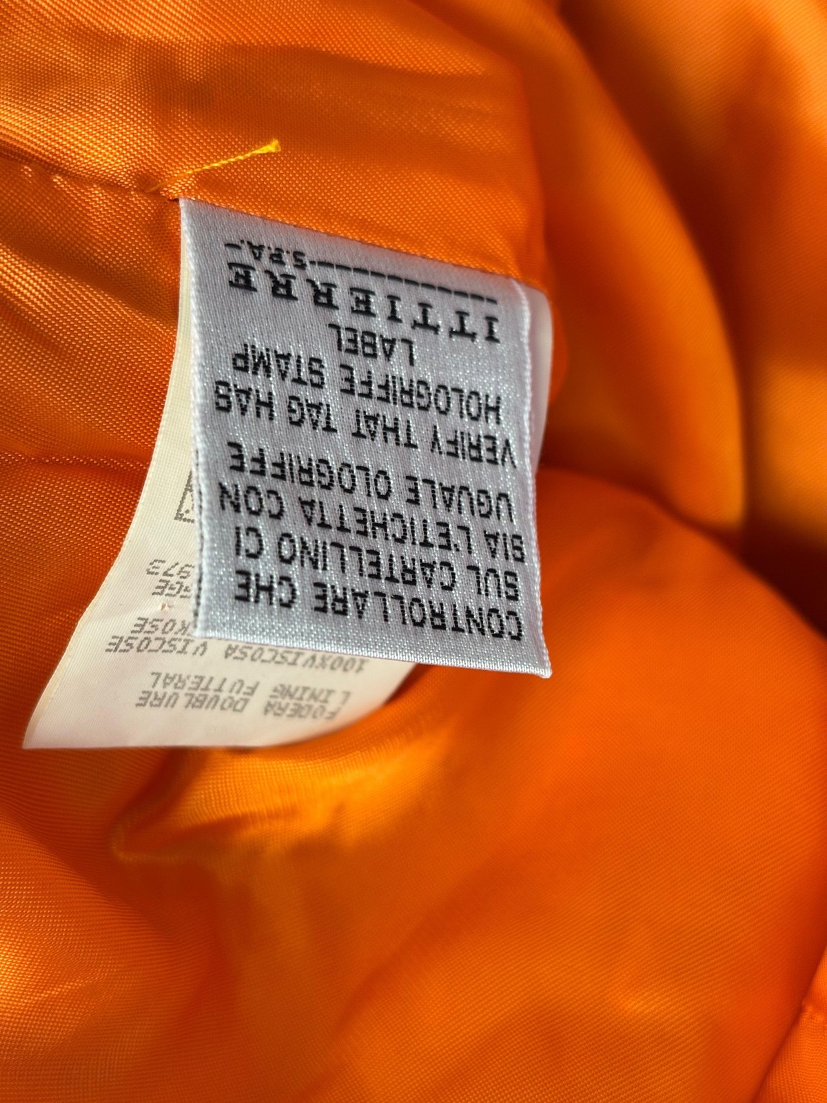 Vintage Versus Gianni Versace Blazer Womens 42 Orange Velvet Made Italy 90s