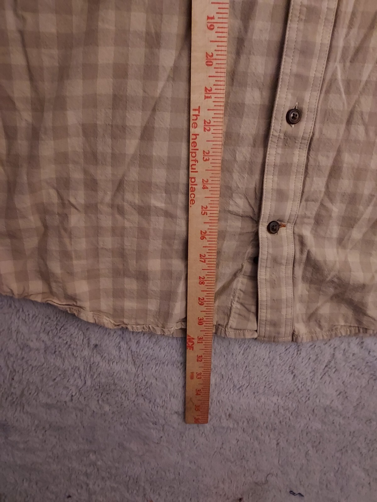 Carhartt Shirt Mens Large Midweight Casual Workwear Beige Loose Fit Work XL