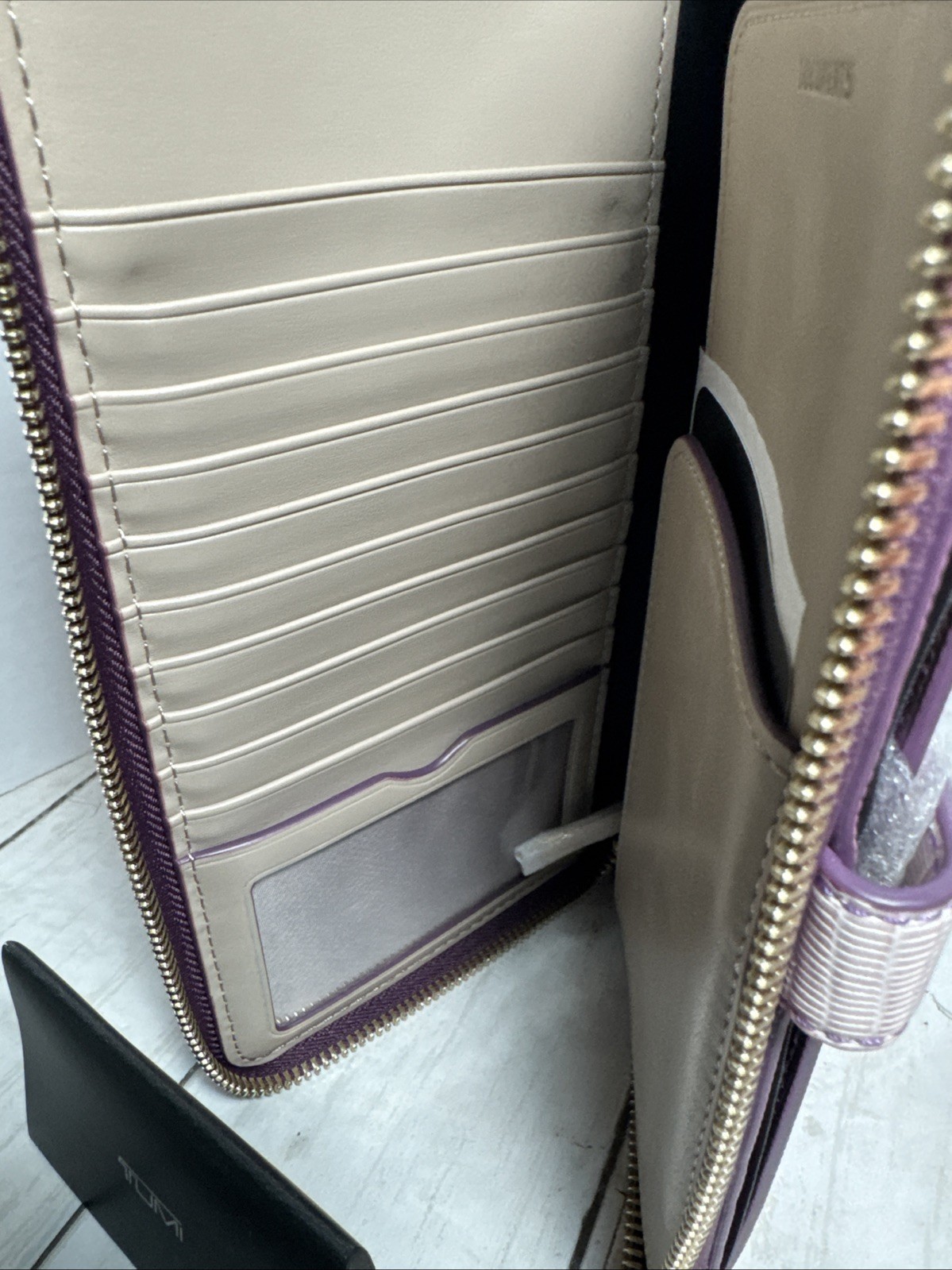 Tumi Belden SLG Travel Wallet Moonlight/Purple/Ombre 4.5×8.75”. New Without Tags