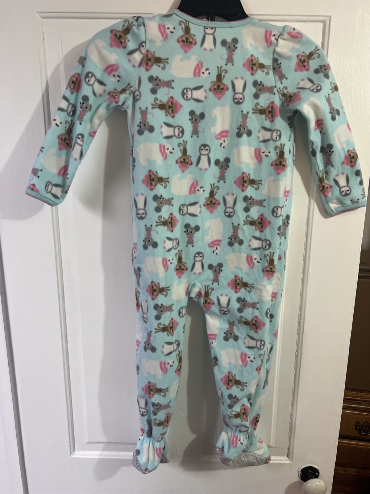 4T Simple Joys Zip Up Footie Pajamas Super Soft With Mouse,polar bear, Penguin