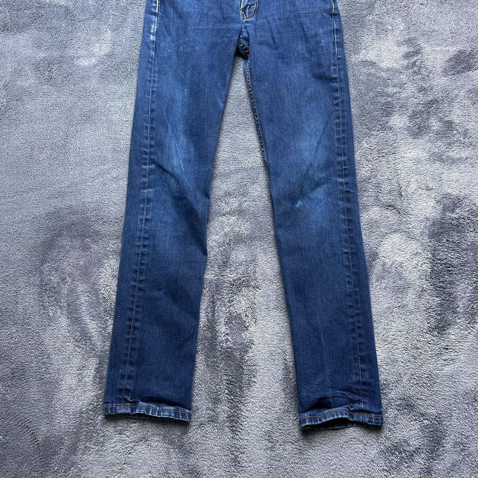 Levis 511 Jeans Mens W31 L32 Dark Blue Wash Slim Tapered Stretch Distressed