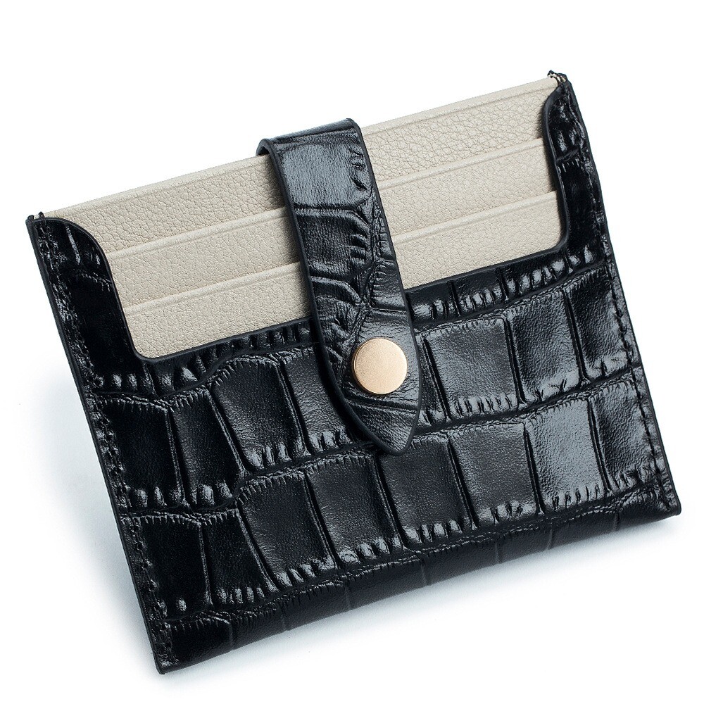 Hasp Slim Leather Front Pocket Wallet ID Credit Card Holders Mini Coin Purse US