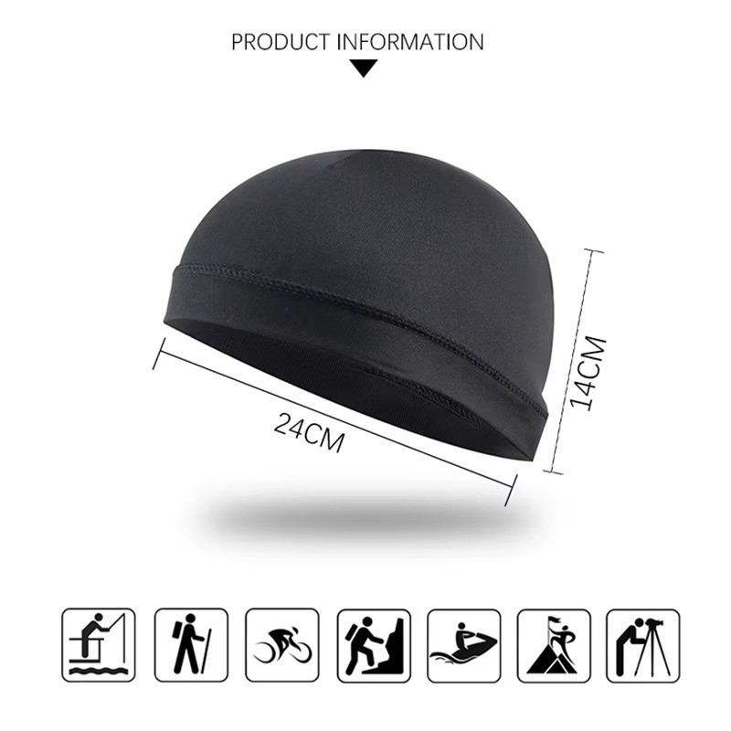 Sweat Wicking Cooling flag Dome Skull Cap Helmet Liner Sport Beanie durag Hat,